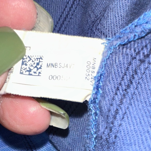 Aerie Blue Hombe Hooded Button Down - Picture 6 of 7